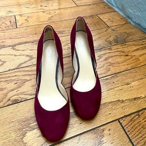 Nine West Burgundy Suede Pumps